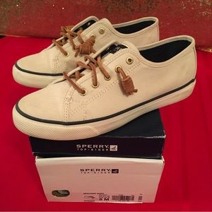 Women’s Sperry Top-Slider Seacoast Ivory Canvas Sneakers